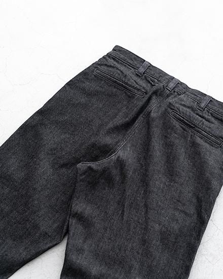 AGE OLD】Black Denim Slacks “Deadstock Cone Mills White Oak AGE OLD】Black Denim Slacks “Deadstock Cone Mills White Oak