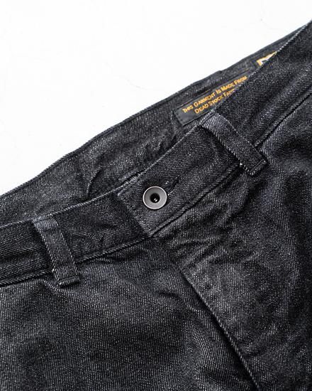 AGE OLD】Black Denim Slacks “Deadstock Cone Mills White Oak AGE OLD】Black Denim Slacks “Deadstock Cone Mills White Oak