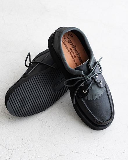 YUKETEN】Blucher W/ Kiltie “Mismatch Black” Made In USA YUKETEN】Blucher W/ Kiltie “Mismatch Black” Made In USA