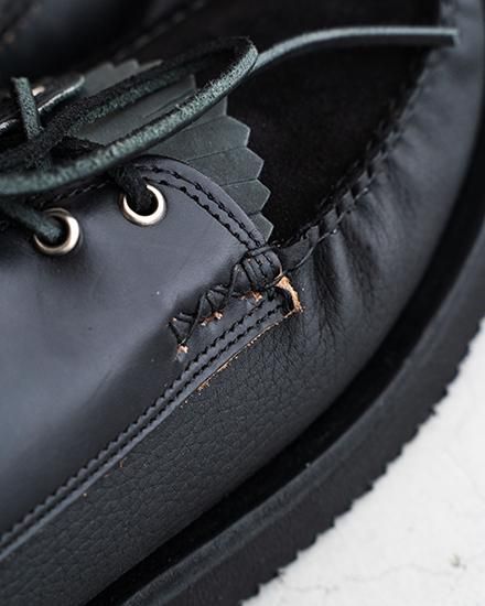 YUKETEN】Blucher W/ Kiltie “Mismatch Black” Made In USA YUKETEN】Blucher W/ Kiltie “Mismatch Black” Made In USA