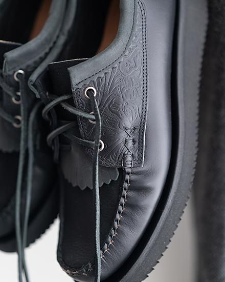 YUKETEN】Blucher W/ Kiltie “Mismatch Black” Made In USA YUKETEN】Blucher W/ Kiltie “Mismatch Black” Made In USA