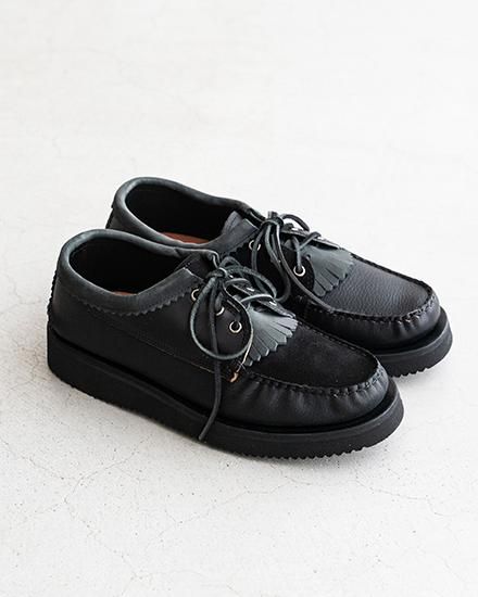 YUKETEN】Blucher W/ Kiltie “Mismatch Black” Made In USA YUKETEN】Blucher W/ Kiltie “Mismatch Black” Made In USA