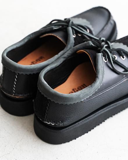 YUKETEN】Blucher W/ Kiltie “Mismatch Black” Made In USA YUKETEN】Blucher W/ Kiltie “Mismatch Black” Made In USA