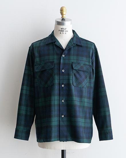 AGE OLD / エイジオールド】Open Collar Shirt “Wool Check AGE OLD / エイジオールド】Open Collar Shirt “Wool Check