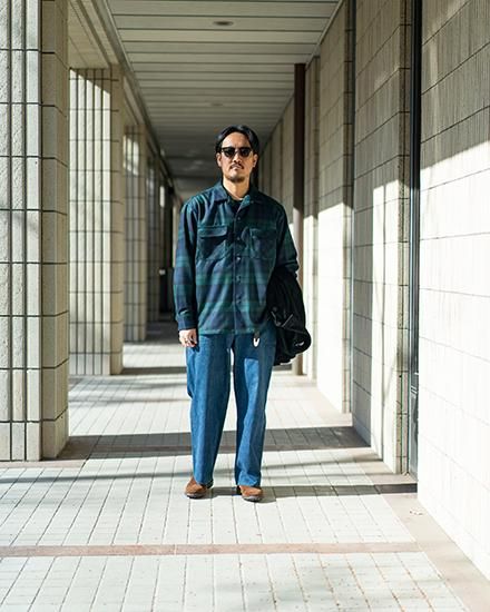 AGE OLD / エイジオールド】Open Collar Shirt “Wool Check AGE OLD / エイジオールド】Open Collar Shirt “Wool Check