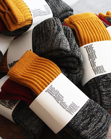 THE ART OF WOOL】2P Wool 2 tone Socks 