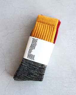 THE ART OF WOOL2P Wool 2 tone Socks 