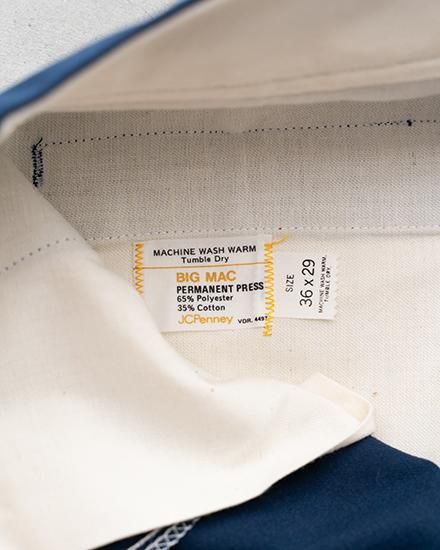 DEADSTOCK】70s Big Mac Rugged Twill Work Pants DEADSTOCK】70s Big Mac Rugged Twill Work Pants