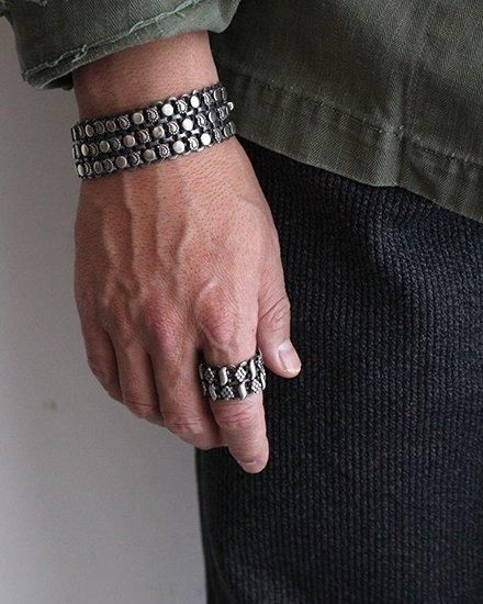 THARU SILVER / タルーシルバー】Double Ring ”Made In Nepal THARU SILVER / タルーシルバー】Double Ring ”Made In Nepal
