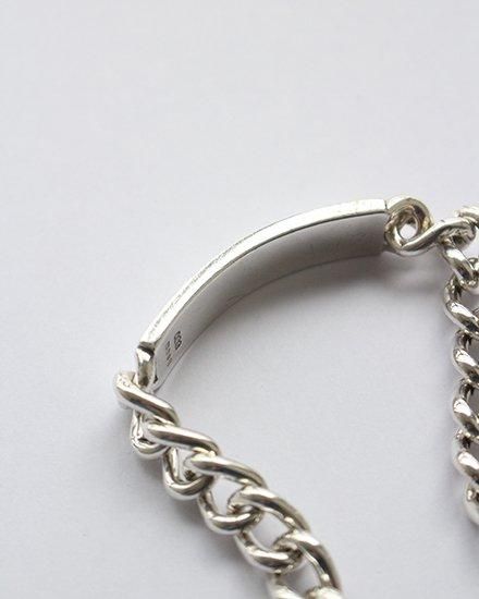 VINTAGE】Vintage UK Silver Heavy Chain ID Bracelet 
