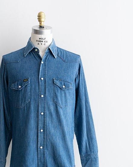 VINTAGE】70s Maverick Western Denim Shirts 