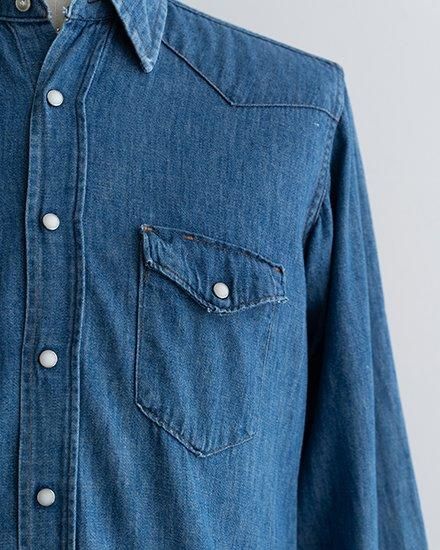 VINTAGE】70s Maverick Western Denim Shirts 