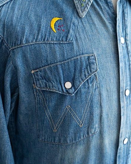 60's WRANGLER 27MW ヴィンテージ デニムシャツ　極上　美品 60's Wrangler 27MW Denim Western Shirts / ラングラー デニムシャツ