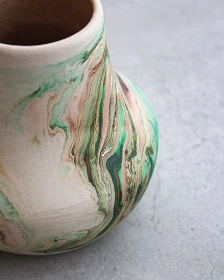 VINTAGE】Nemadji Pottery Flower Base ”Made In USA