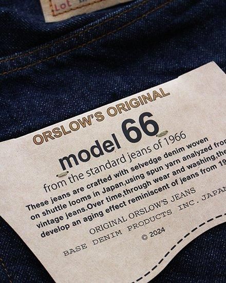 orslow / オアスロウ】Model 66 Standard Denim