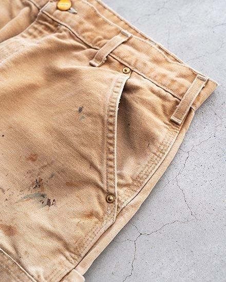 パンツ Carhartt Good Fade Duck Painter Pants USED】Old Carhartt Double Knee Painter Pants 