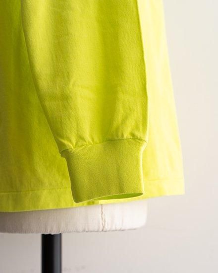 美品 ブラームス blurhms 3→L 日本製コットン 長袖 シャツ イエロー BLURHMS（ブラームス） Silk Cotton Jersey Circle-neck Tee BHS
