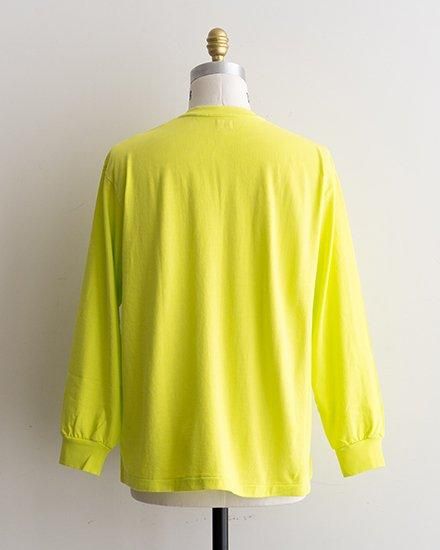 美品 ブラームス blurhms 3→L 日本製コットン 長袖 シャツ イエロー BLURHMS（ブラームス） Silk Cotton Jersey Circle-neck Tee BHS