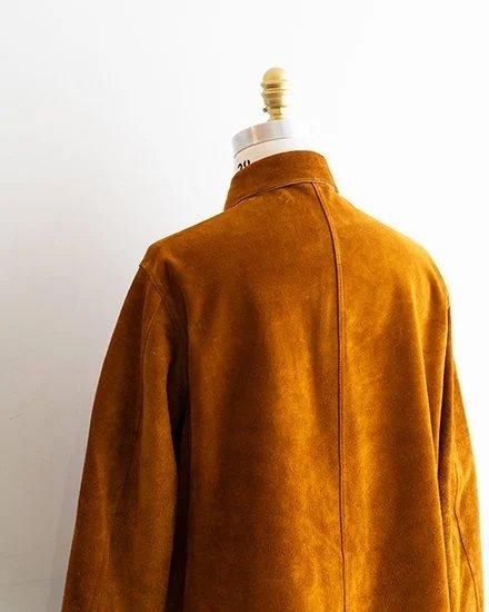 A VONTADE ストレッチコットンスエードノーカラーカバーオールS A VONTADE ストレッチコットンスエードノーカラーカバーオールS