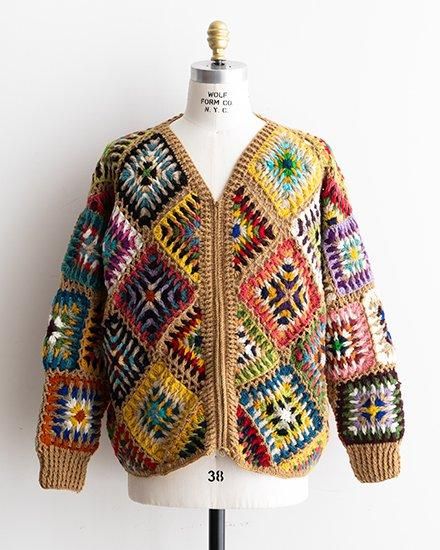 MacMahon Knitting Mills By Niche】Crochet V-Neck Zip Cardigan MacMahon Knitting Mills By Niche】Crochet V-Neck Zip Cardigan