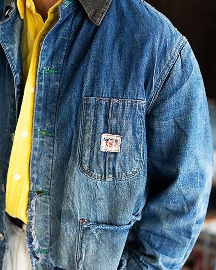 Anvil Brand 40s 50s ビンテージ ボロ デニム カバーオール Anvil Brand 40s 50s ビンテージ ボロ デニム カバーオール アンビル
