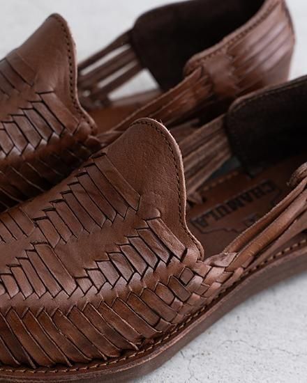 【美品】CHAMULA チャムラ メキシコ レザーサンダル 編み込みサンダル CHAMULA CATORCE ALL LEATHER SHOES SANDALS チャムラ レザー