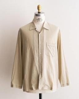 ルシェロ　Still by hand リネン100% STILL BY HAND（スティルバイハンド）French Linen Open Collar
