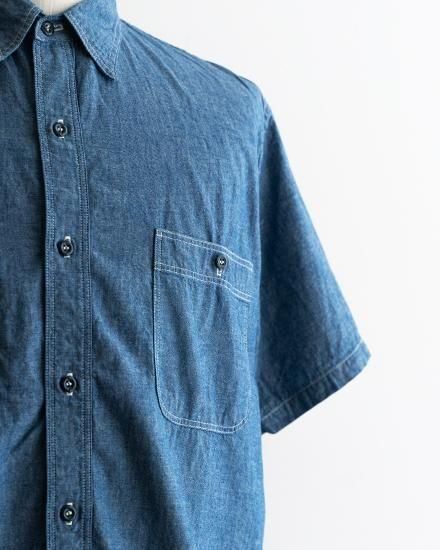 orSlow VINTAGE FIT シャンブレー 半袖シャツ orslow オアスロウ 01-V8170-84 Vintage Fit Short Sleeve