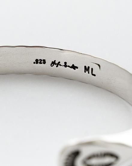 Indian Jewelry】Navajo『Lyle Secatero』Triangle Stamp Bangle ④