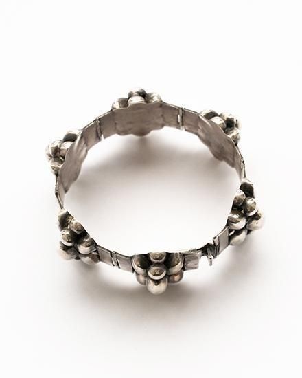 バ*ラ様 メキシカン　ジュエリー VINTAGE】40-50s Vintage Mexican Silver Art Decot Bracelet