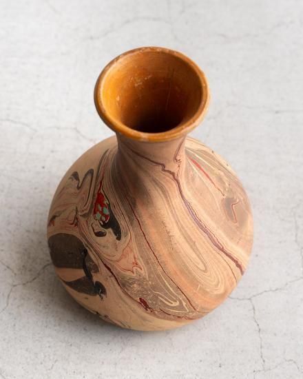 NEMADJI ネマジ アメリカヴィンテージ　花瓶　フラワースタンド　陶器 VINTAGE】Nemadji Pottery Flower Base ”Made In USA