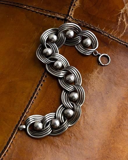 メキシカンジュエリー Mexico vintage made in Mexico VINTAGE】70-80s Vintage Taxco Mexican Silver “Mexican Inlay