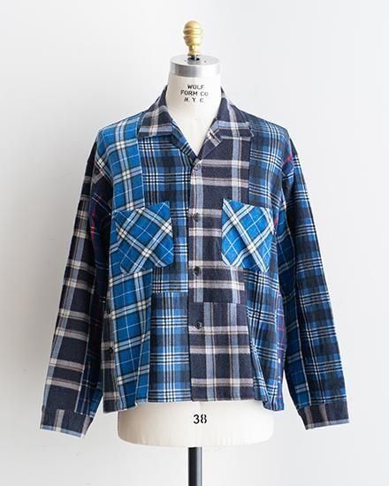 Highlander Flannel】×【SAORI UEKI】Remake Printed Flannel
