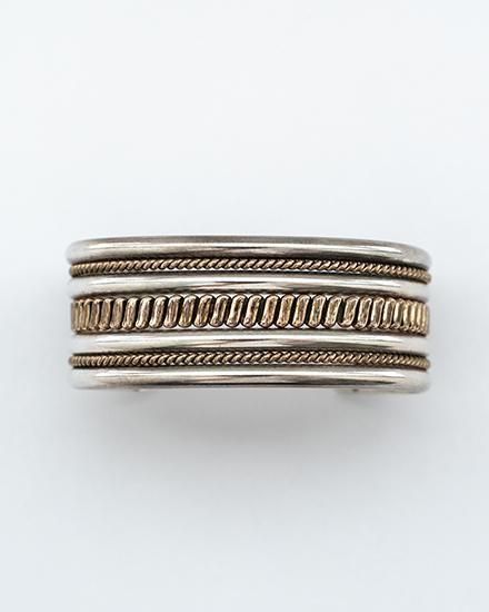 Indian Jewelry】Navajo『Tahe』12K Gold Filled Wide Bangle