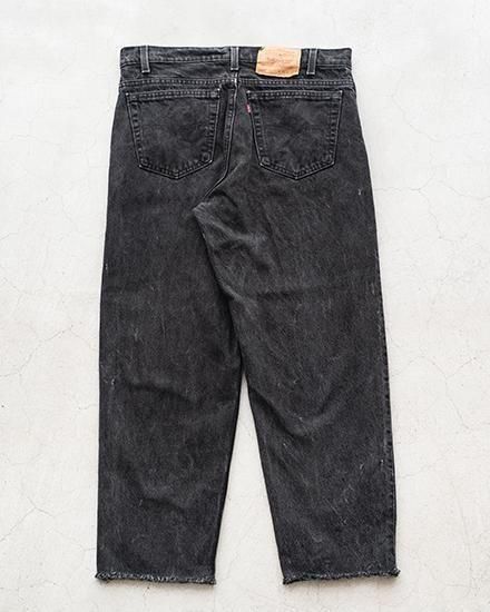 ヒ*チ様 90's Levi‘s550SALFABLACK デッドストックW36 VINTAGE】90-00s Levi's Black 550 ”Cut Off Custom