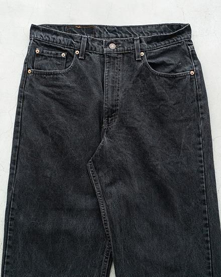98年製 Levi's 550 ブラックデニム USA製 リーバイス 極太 ボロ USA製 98年製 Levi's 550 Black Denim Pants 黒 W35×L28 90s
