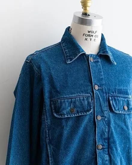 ジャケット・アウター 90s French Laposte Denim jkt Armor-lux DEADSTOCK】90s French Laposte Denim Jacket 