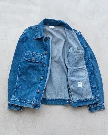 ジャケット・アウター 90s French Laposte Denim jkt Armor-lux DEADSTOCK】90s French Laposte Denim Jacket