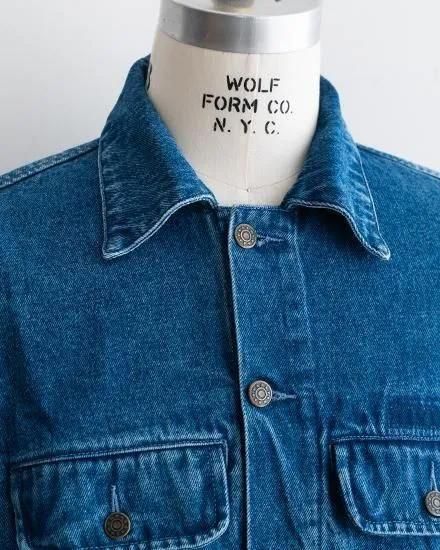 ジャケット・アウター 90s French Laposte Denim jkt Armor-lux DEADSTOCK】90s French Laposte Denim Jacket 