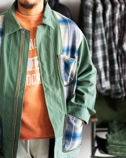 Allege Check Zip Blouson チェックジップブルゾン sakishimatokyo ブルゾン アウター シャギーチェック ダブル