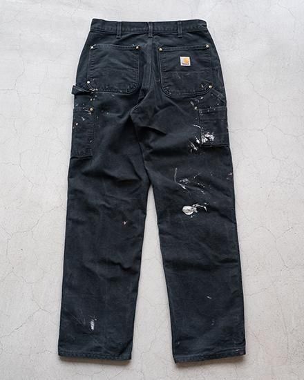 Re FORT】90-00s Carhartt Black Double Knee Pants『Crash