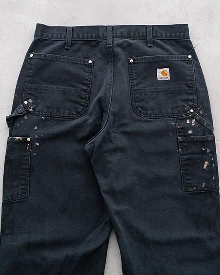 Re FORT】90-00s Carhartt Black Double Knee Pants『Crash
