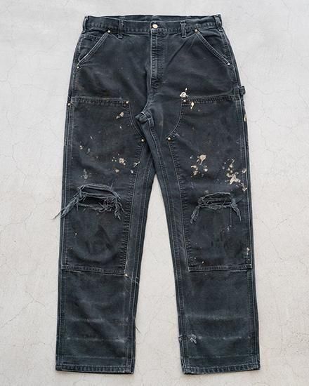 Re FORT】90-00s Carhartt Black Double Knee Pants『Crash