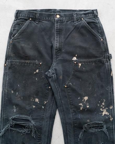 Re FORT】90-00s Carhartt Black Double Knee Pants『Crash