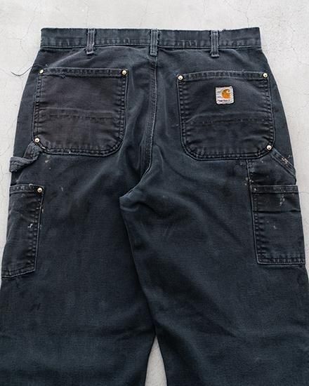 アメリカ製！CARHARTT DOUBLE KNEE カーハート　ヴィンテージ Re FORT】90-00s Carhartt Black Double Knee Pants『Crash