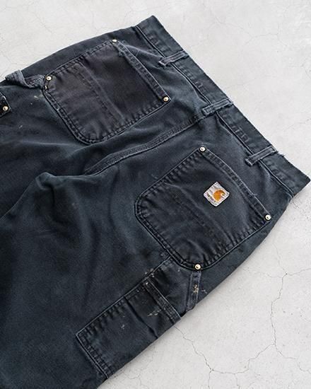 限定価格❗️80s'〜90s' ？Carhartt 希望まで値下げします！ Re FORT】90-00s Carhartt Black Double Knee Pants『Crash
