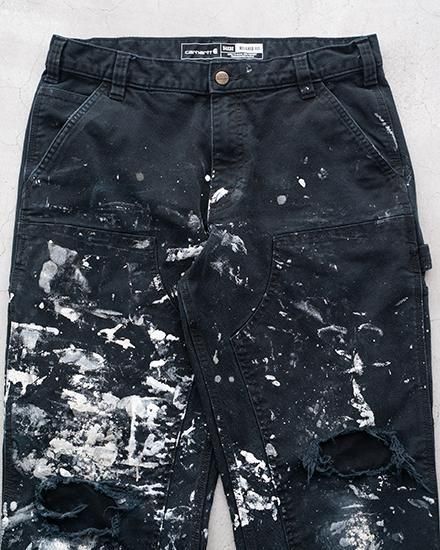 Re FORT】90-00s Carhartt Black Double Knee Pants『Crash