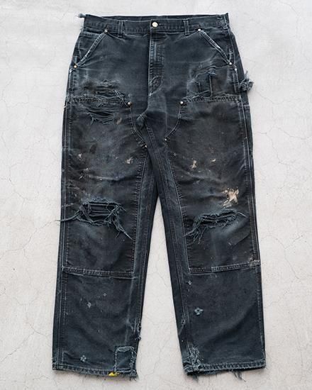 Re FORT】90-00s Carhartt Black Double Knee Pants『Crash
