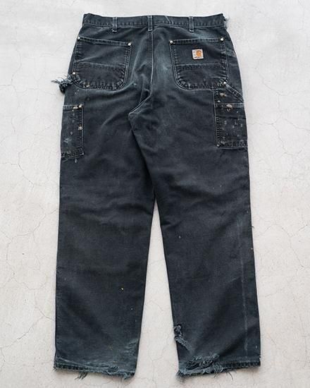 90s Carhartt w knee black USA製 希少サイズ Vintage 1990s Carhartt Double Knee - BIDSTITCH