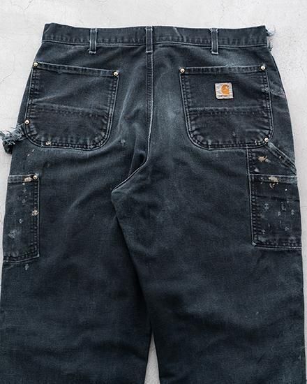 Re FORT】90-00s Carhartt Black Double Knee Pants『Crash